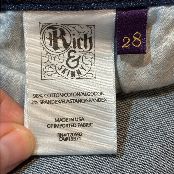 RICH & Skinny Dark Denim Flare Boot Cut‎ Jeans Sz 28 - Picture 4 of 7